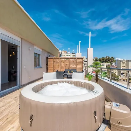 Luxury Seaview With Big Terrace And Jacuzzi Lejlighed Durrës